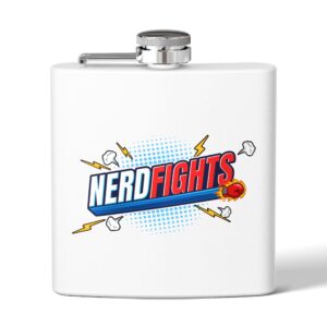 Nerd Fights 6oz Stainless Steel Hip Flask