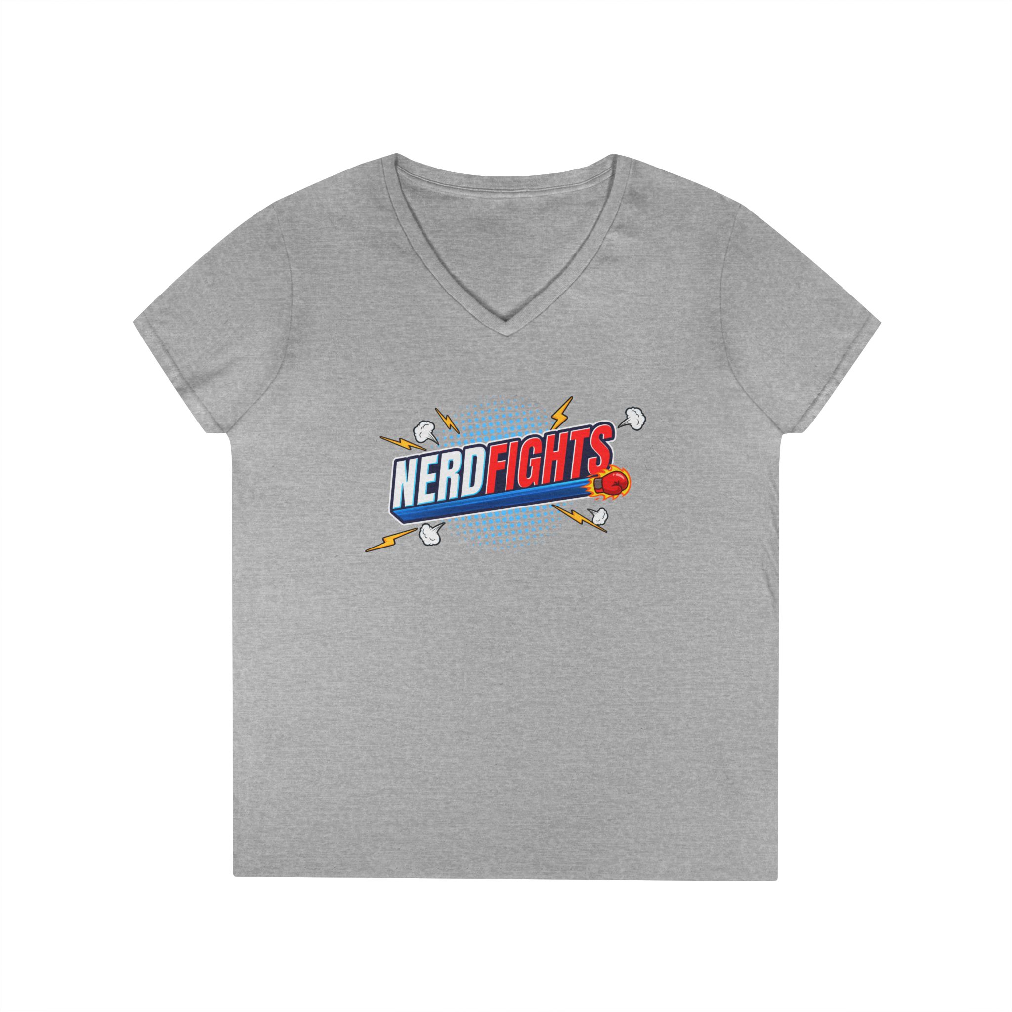 Nerd Fights Ladies' V-Neck T-Shirt - Image 5