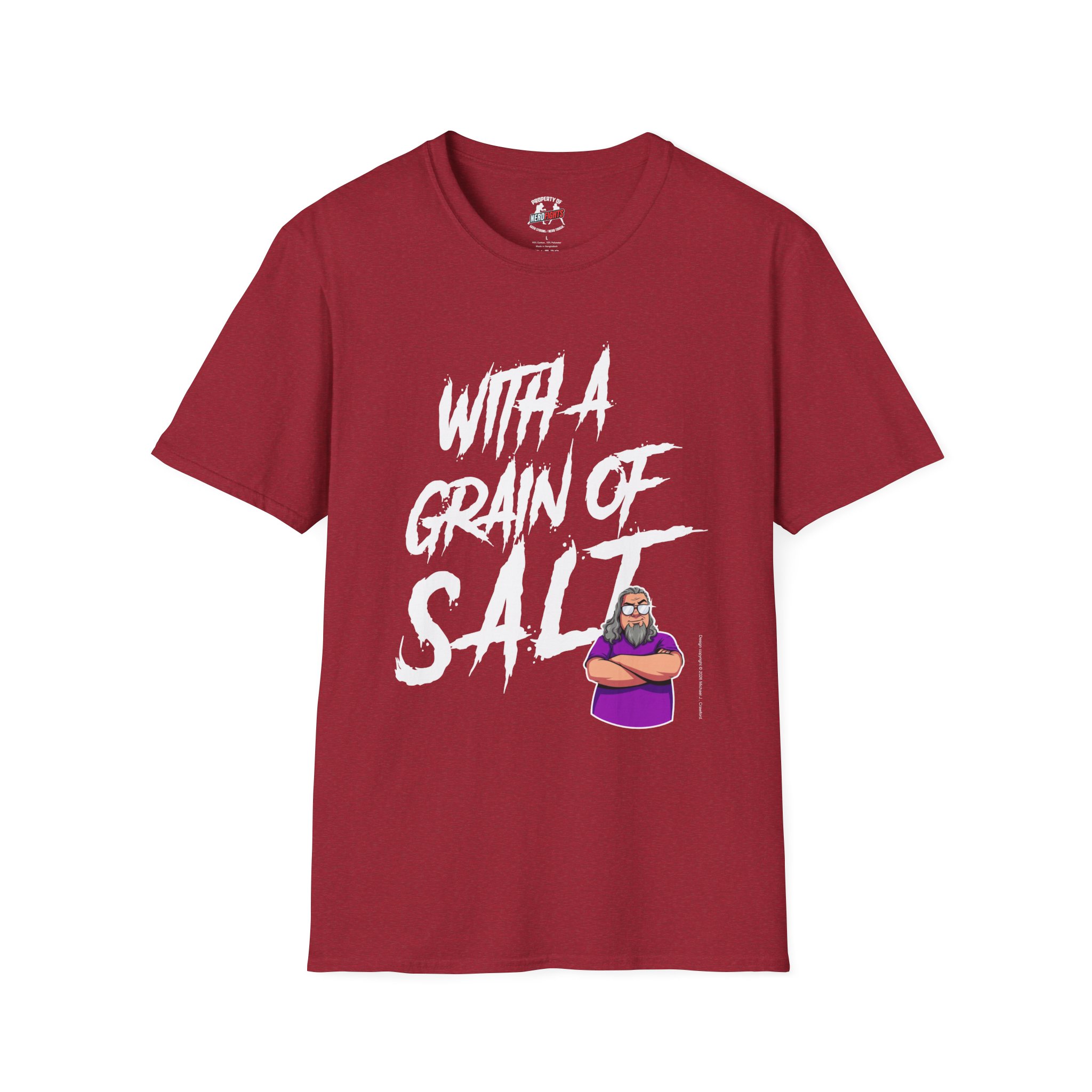 With a Grain of Salt T-Shirt — SaltyTrekker Graphic Tee from NerdFights! - Image 49