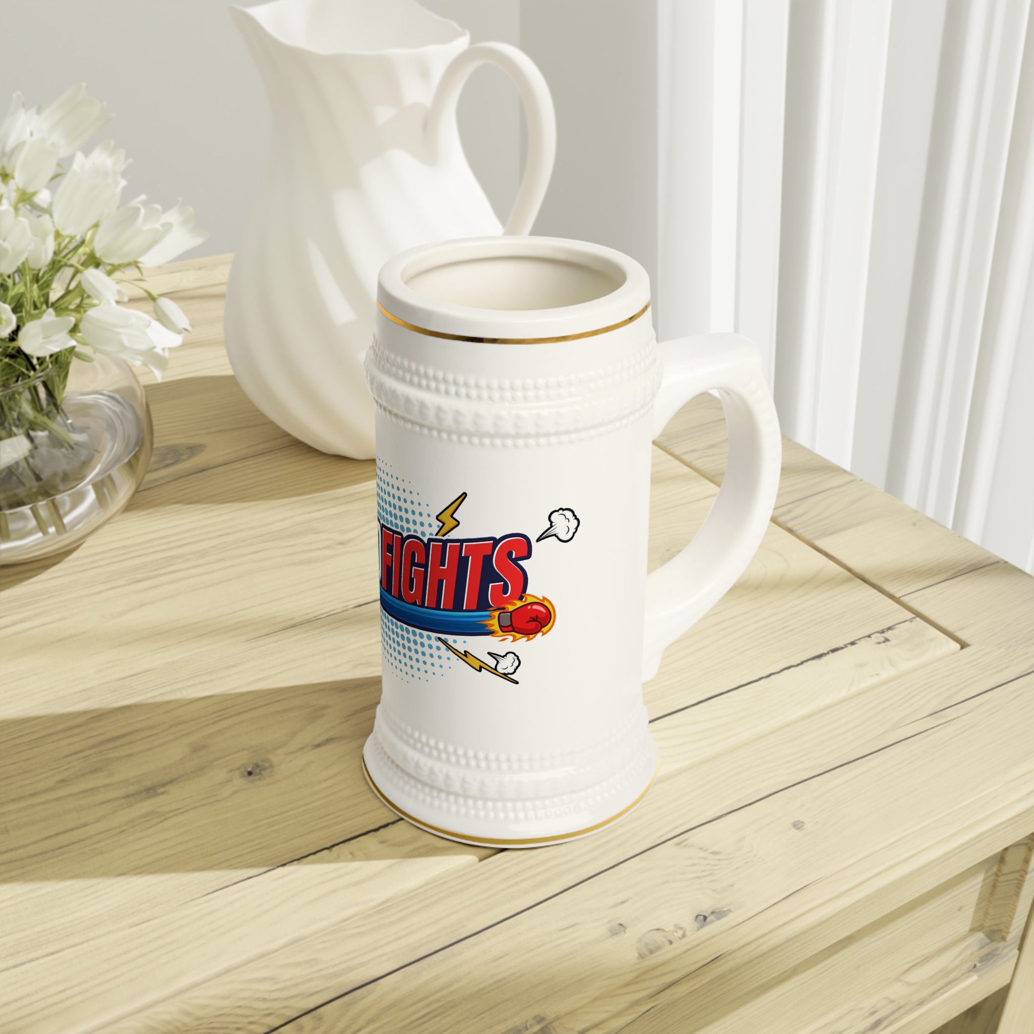 Nerd Fights Ceramic Beer Stein - Image 5